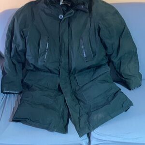 Men's Rugged Military Field Jacket in Dark Green